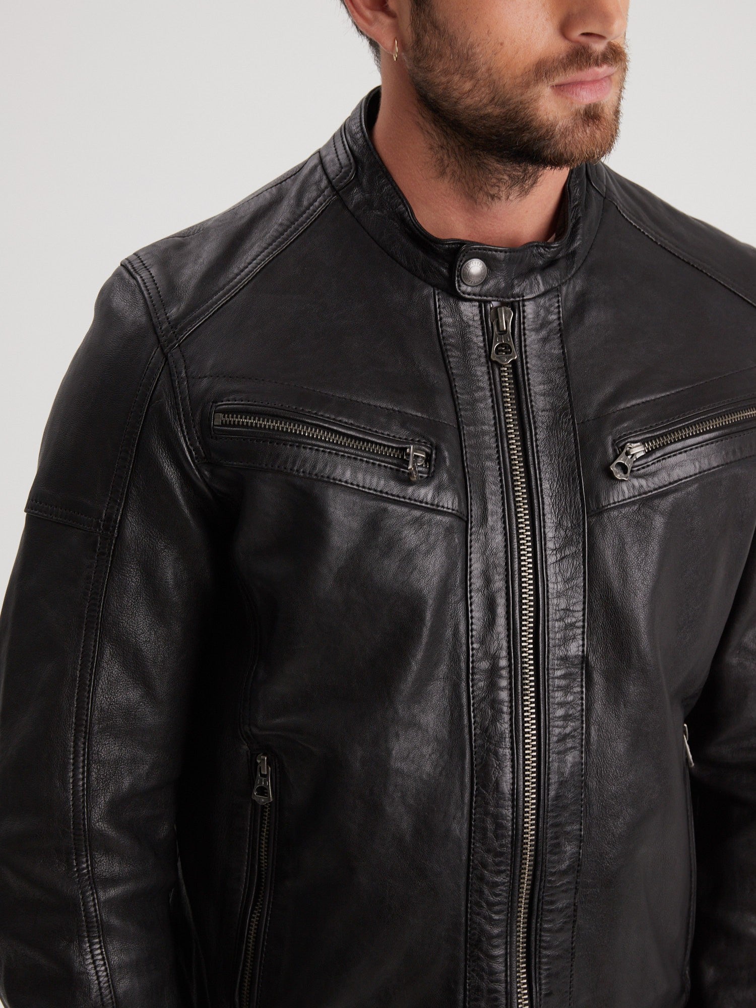 Bishop - Blouson cuir homme - Homme