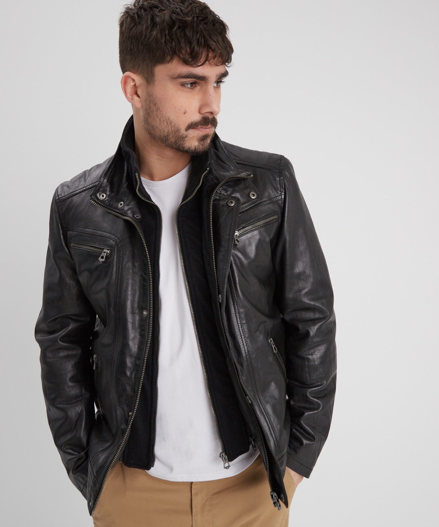 Falconero+ic - Blouson cuir homme - Homme