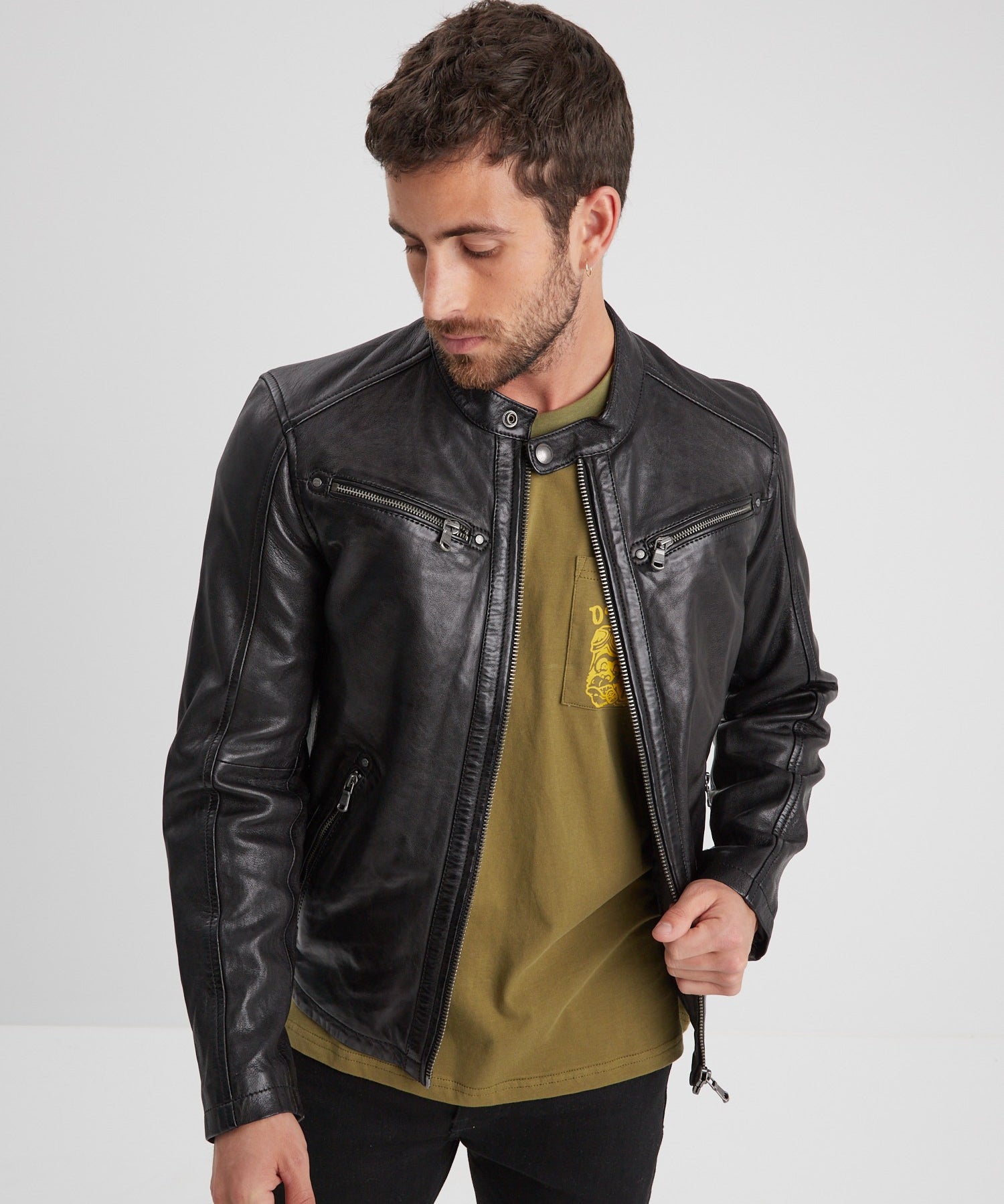 Gafino - Blouson cuir homme - Homme