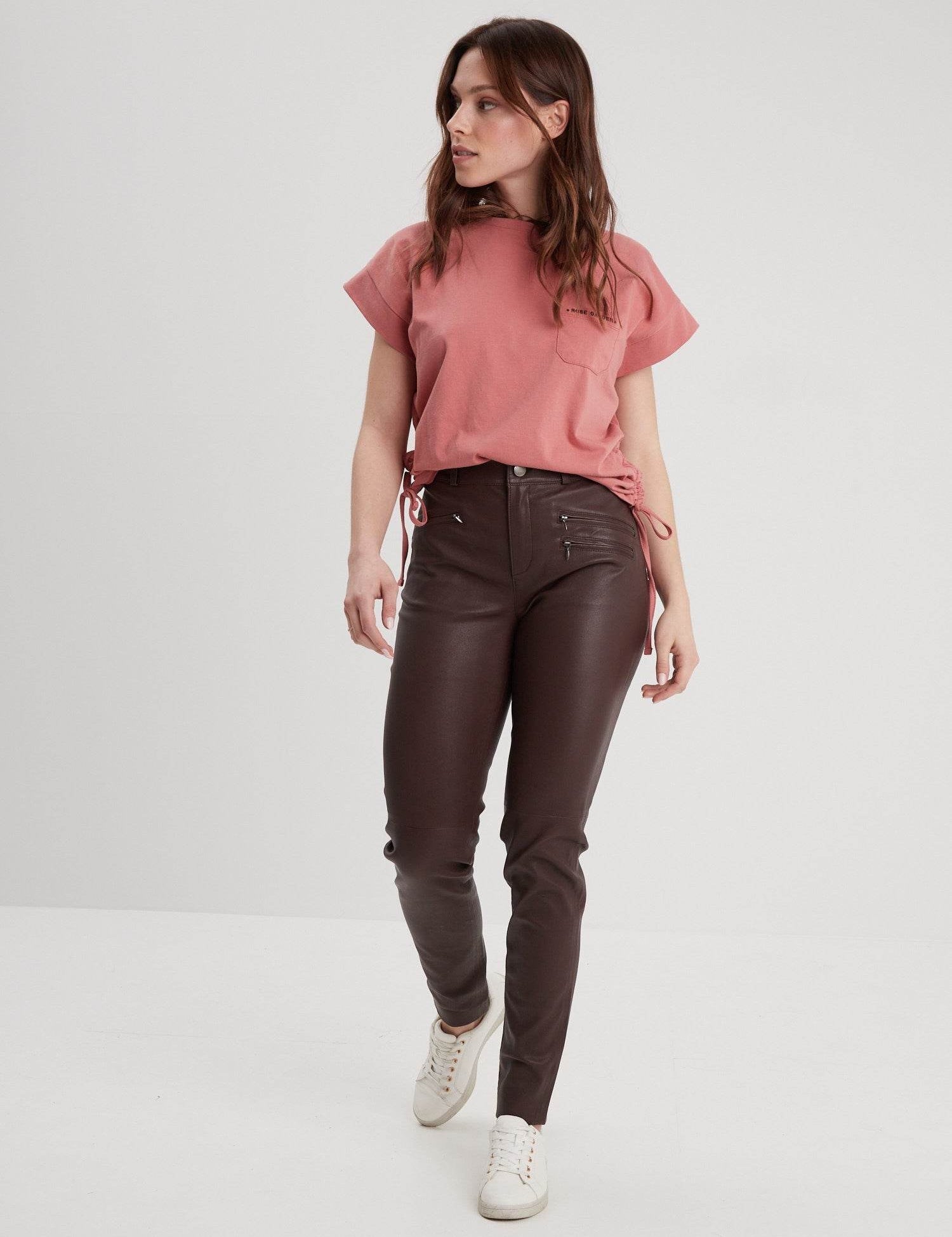 Dina - Pantalon cuir femme - Accueil