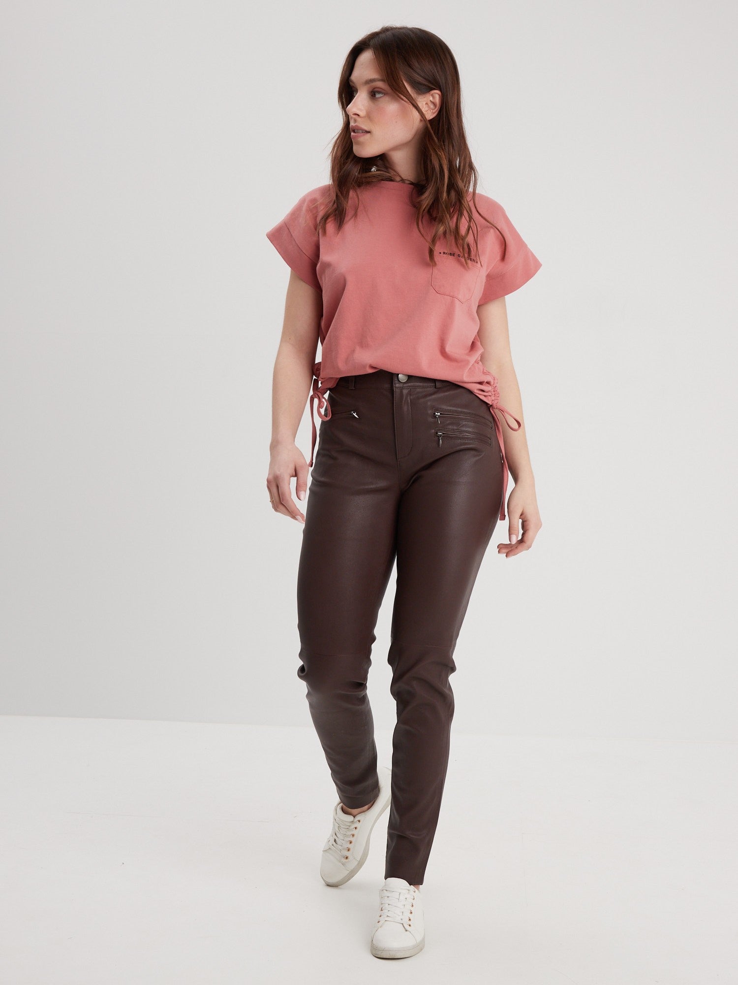 Dina - Pantalon cuir femme - Accueil