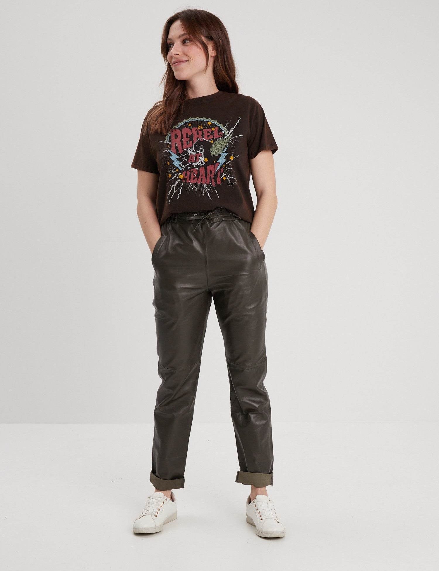 Joy - Pantalon cuir femme - Accueil