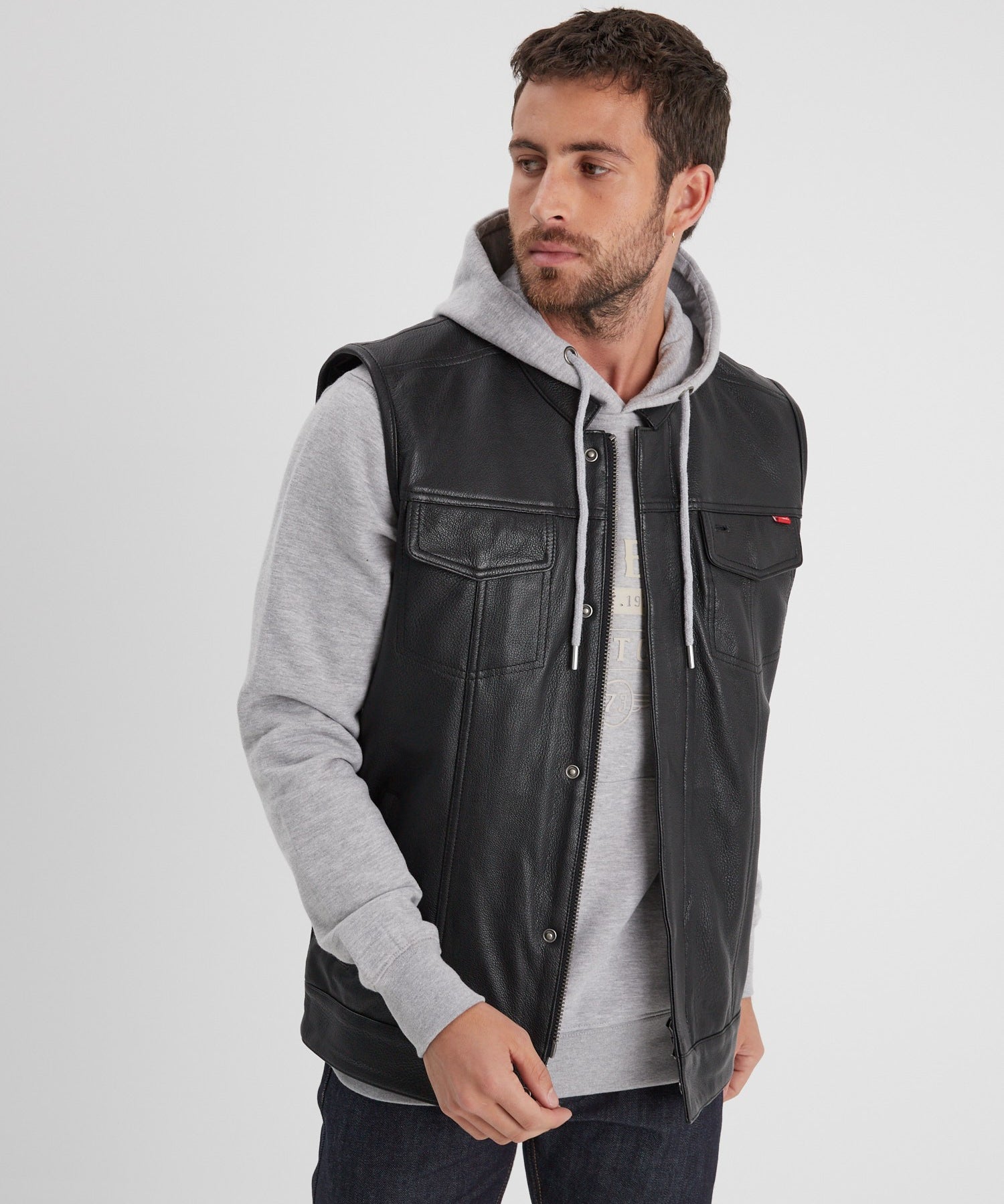 Hot road - Gilet cuir homme - Homme