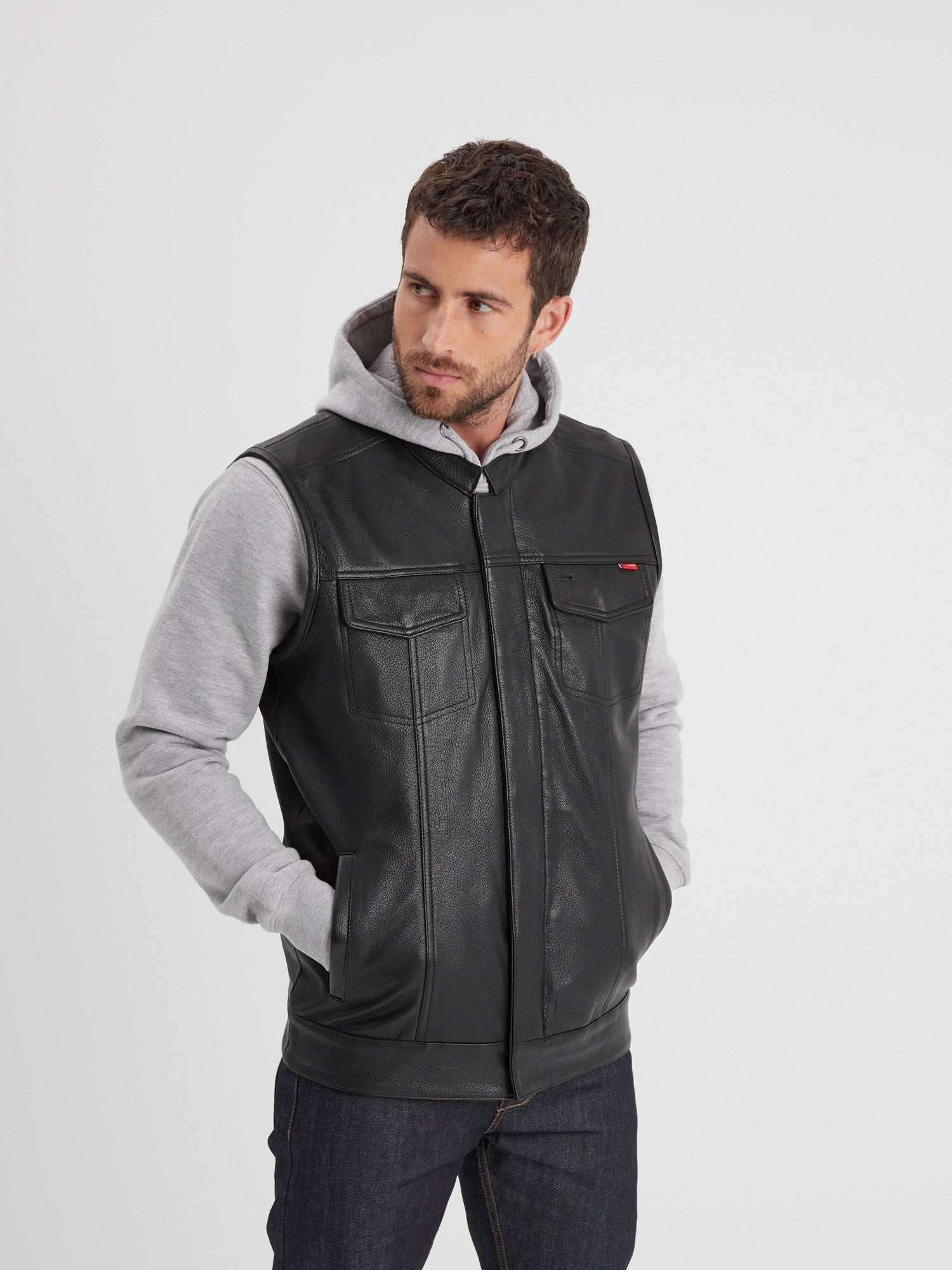 Hot road - Gilet cuir homme - Homme