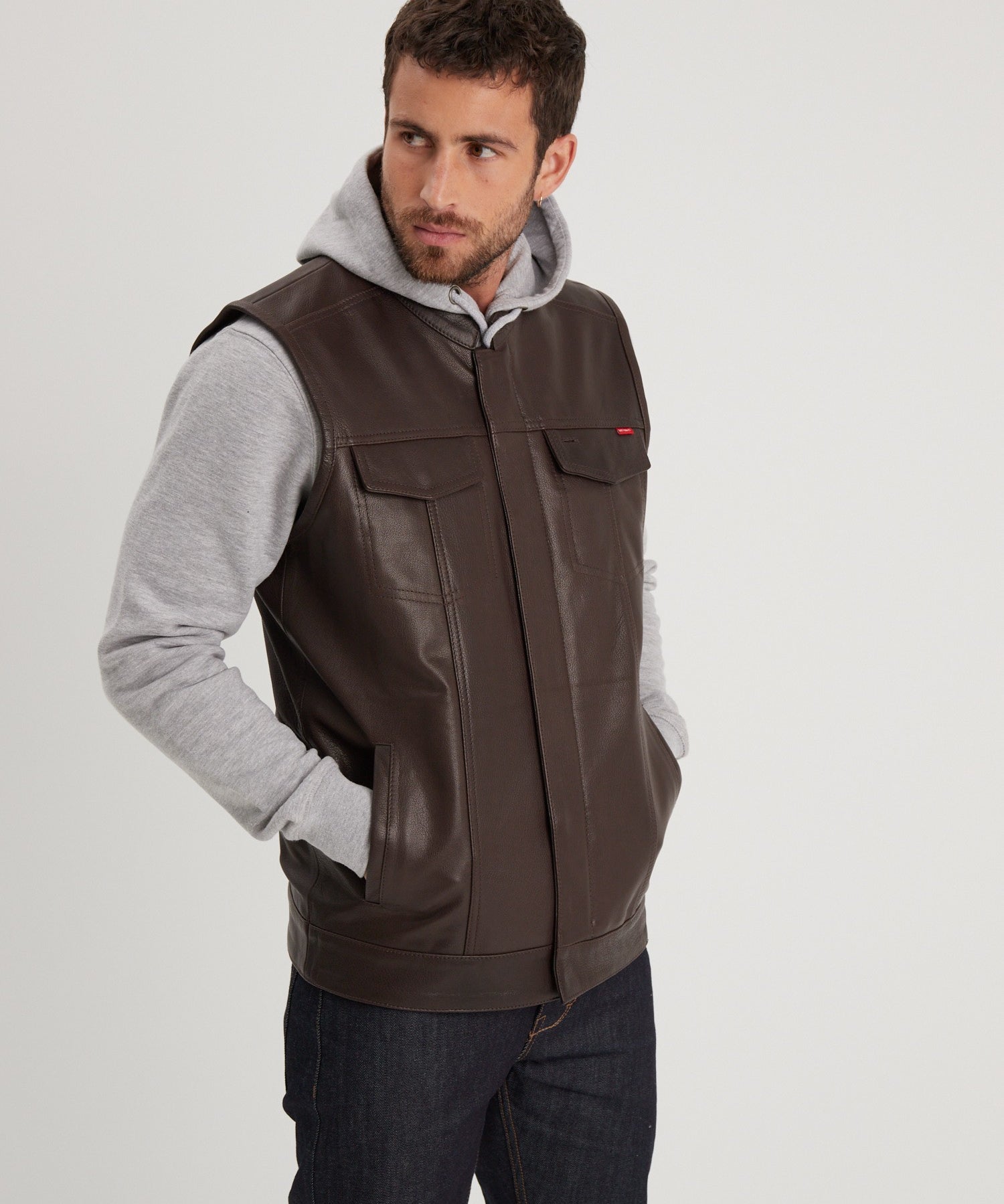 Hot road - Gilet cuir homme - Homme