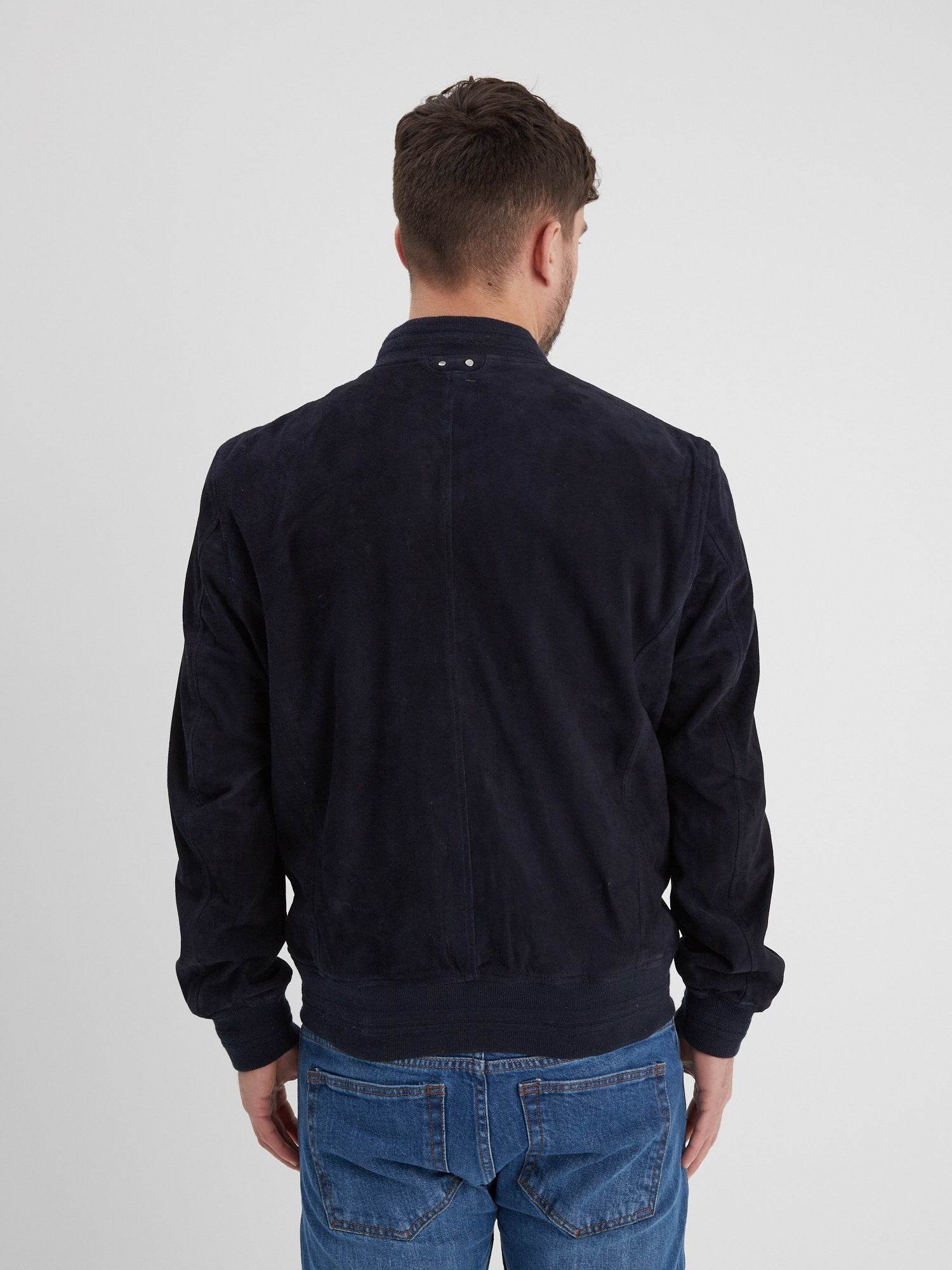 Blouson cuir homme blouson cuir marron bomber nubuck ridé 107 | D'Arienzo Blouson cuir homme blouson cuir marron bomber nubuck ridé 107 | D'Arienzo