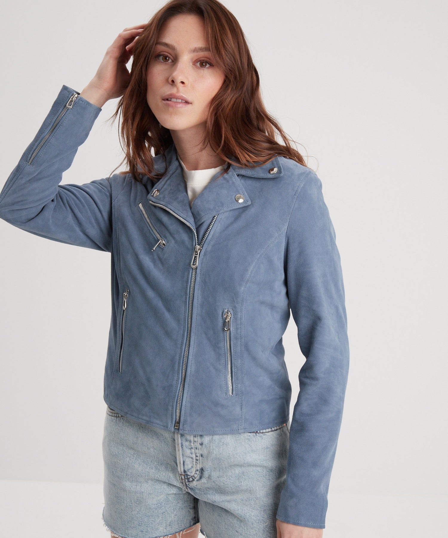 Bonita suede - Blouson rétro cuir femme - Femme