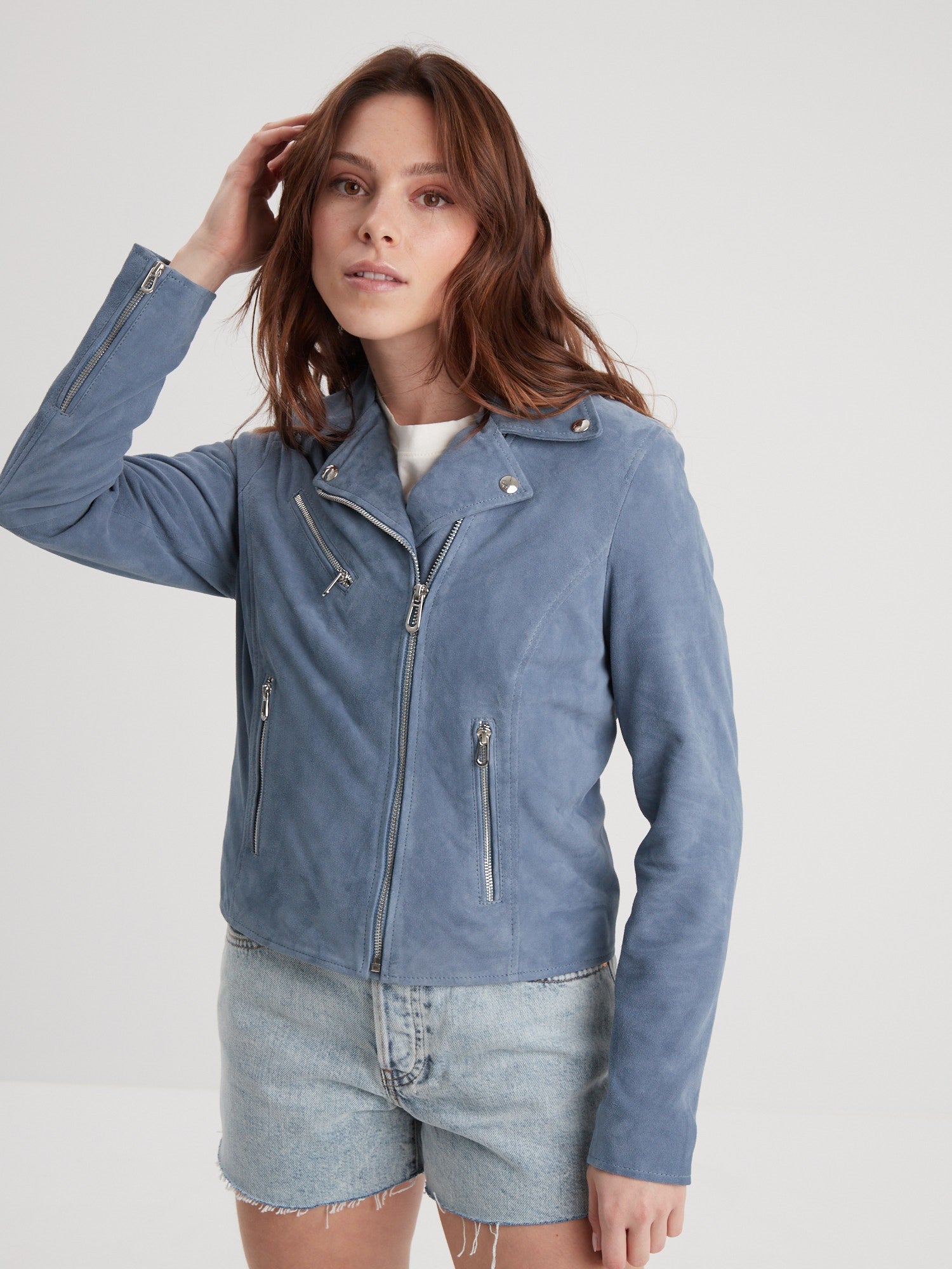 Bonita suede - Blouson rétro cuir femme - Femme