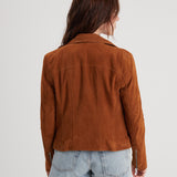 Bonita suede - Blouson rétro cuir femme - Femme