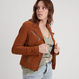 Bonita suede - Blouson rétro cuir femme - Femme