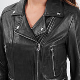 Panila - Blouson biker cuir femme - Accueil