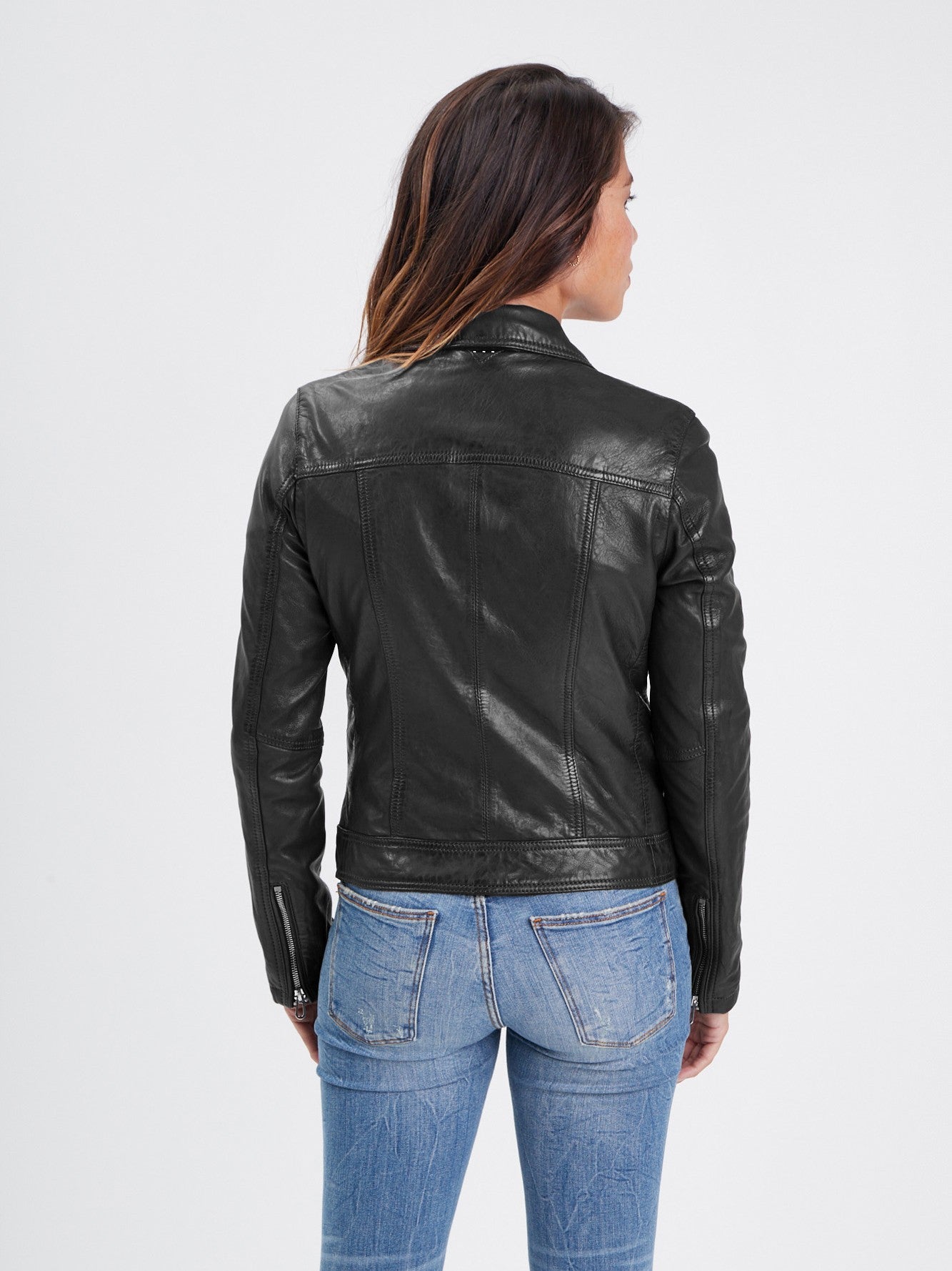 Panila - Blouson biker cuir femme - Accueil