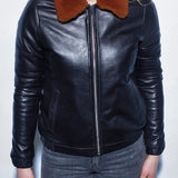 Clarisse - Blouson aviateur cuir femme