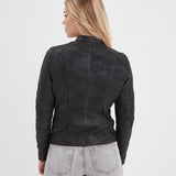 Maya - Blouson cuir vintage femme