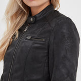 Maya - Blouson cuir vintage femme