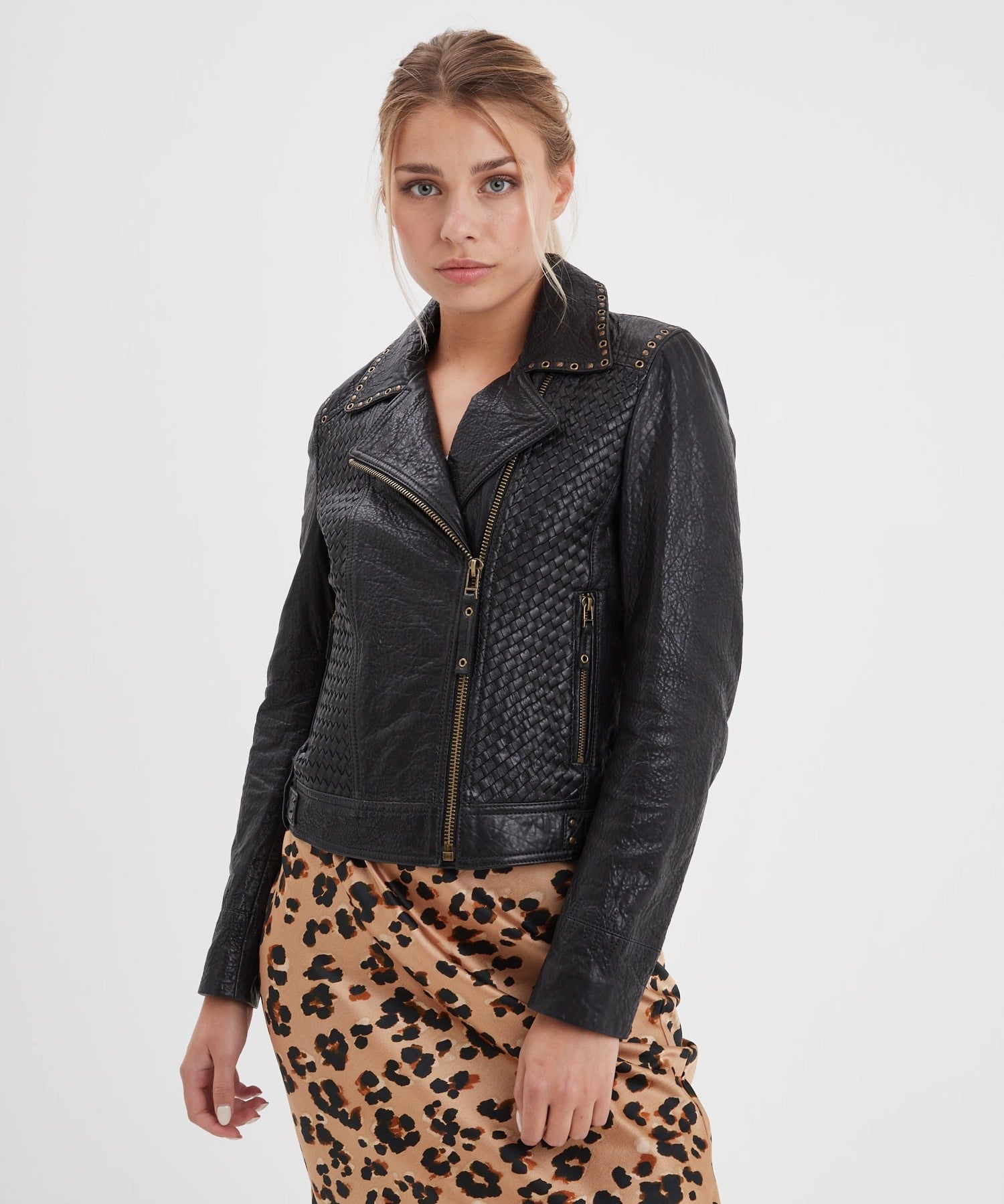 Virginia - Blouson cuir chic femme