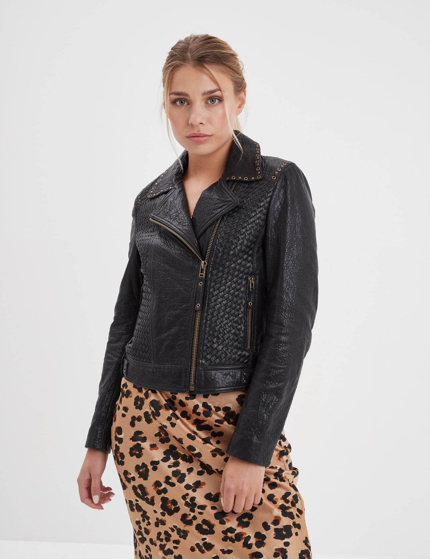 Virginia - Blouson cuir chic femme