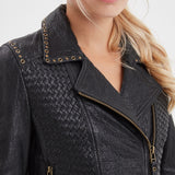 Virginia - Blouson cuir chic femme