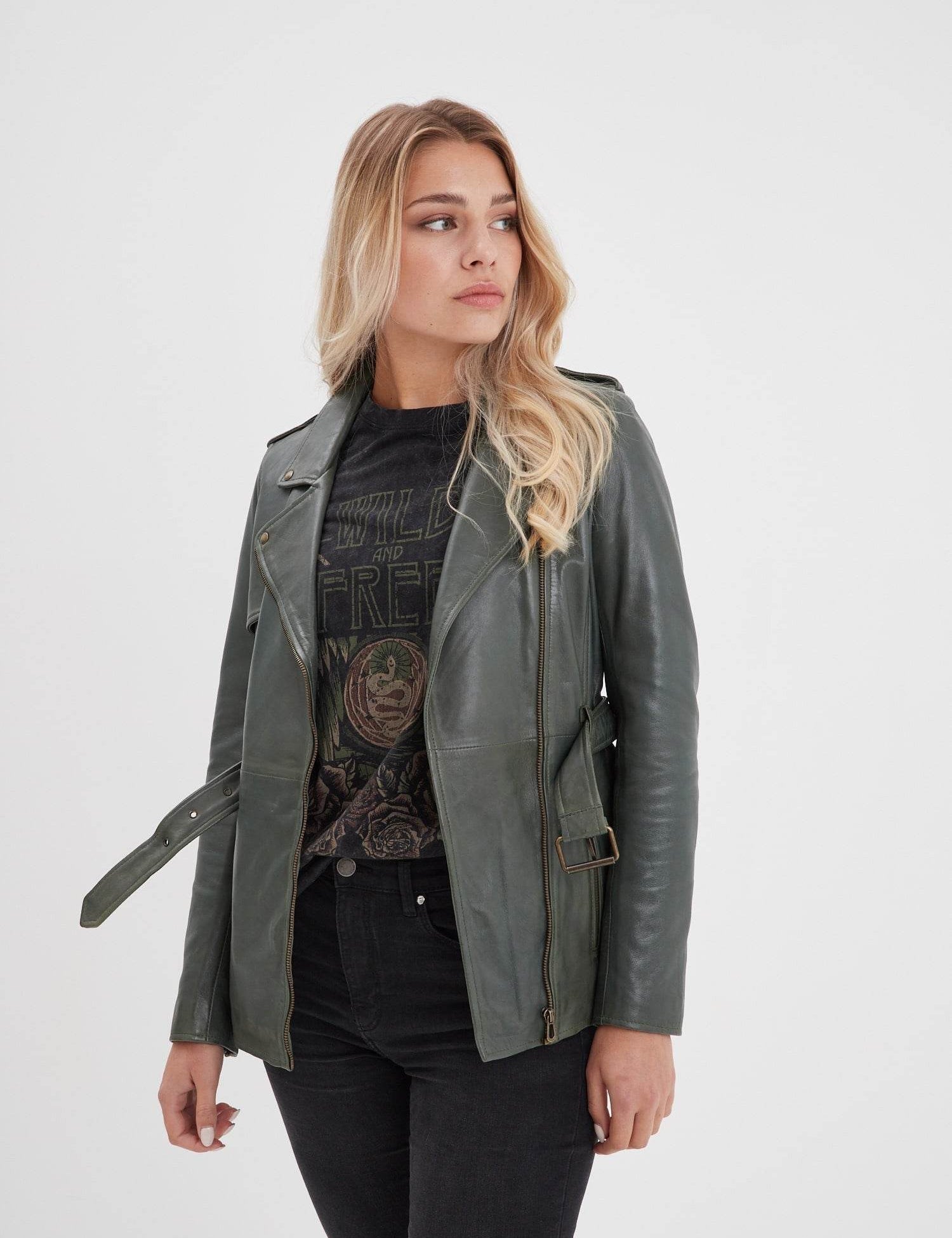 Aliona - Trench en cuir femme