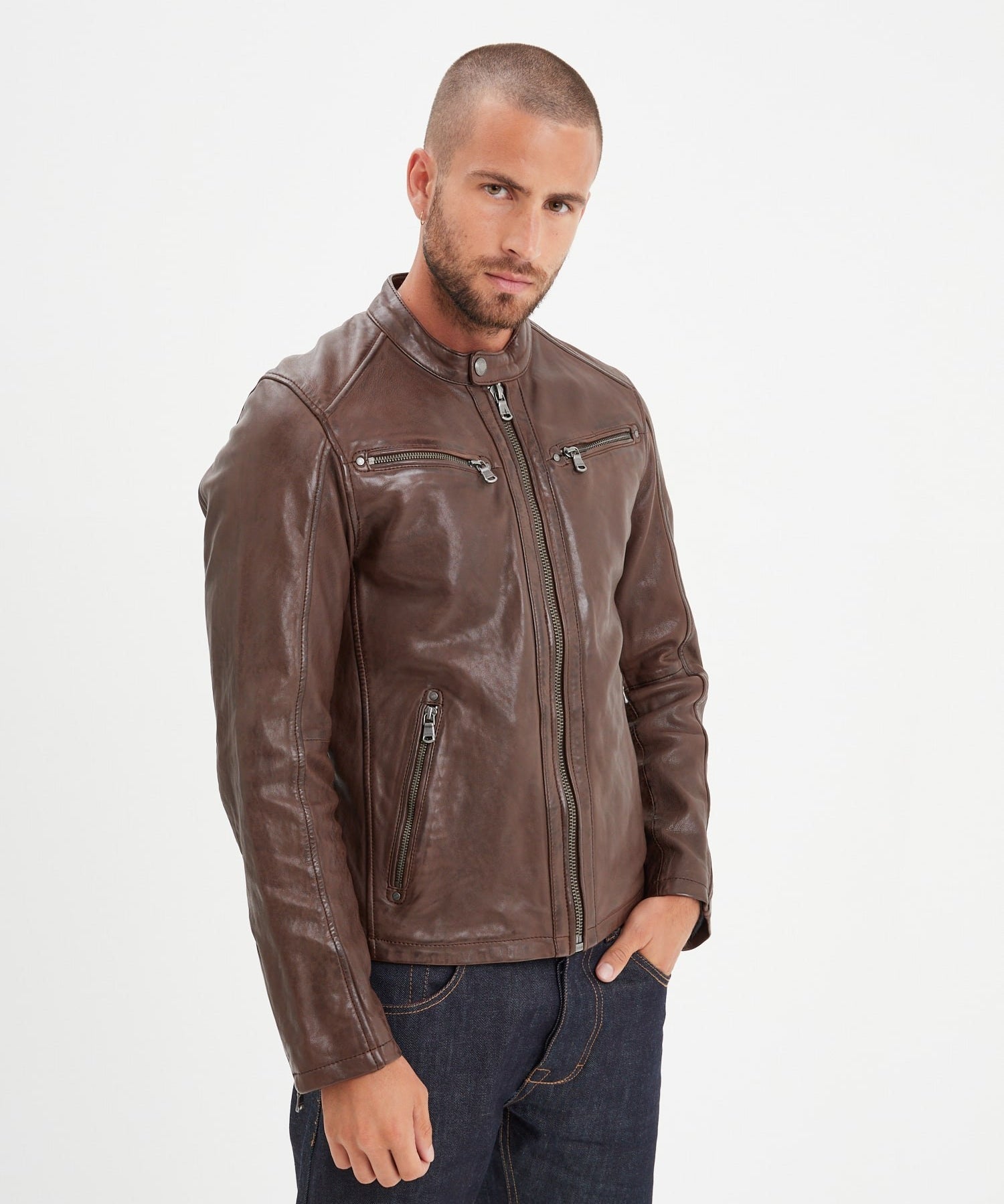 Gafino - Blouson cuir homme