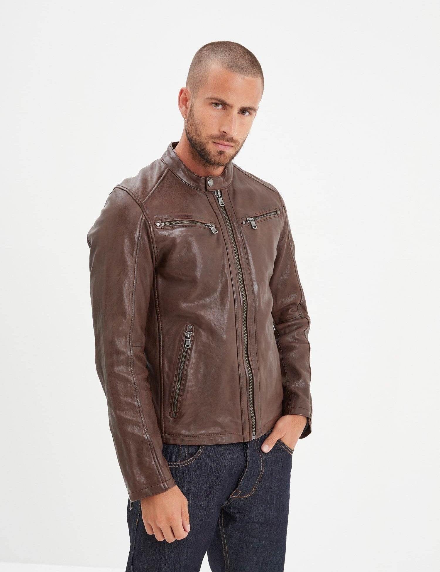 Gafino - Blouson cuir homme
