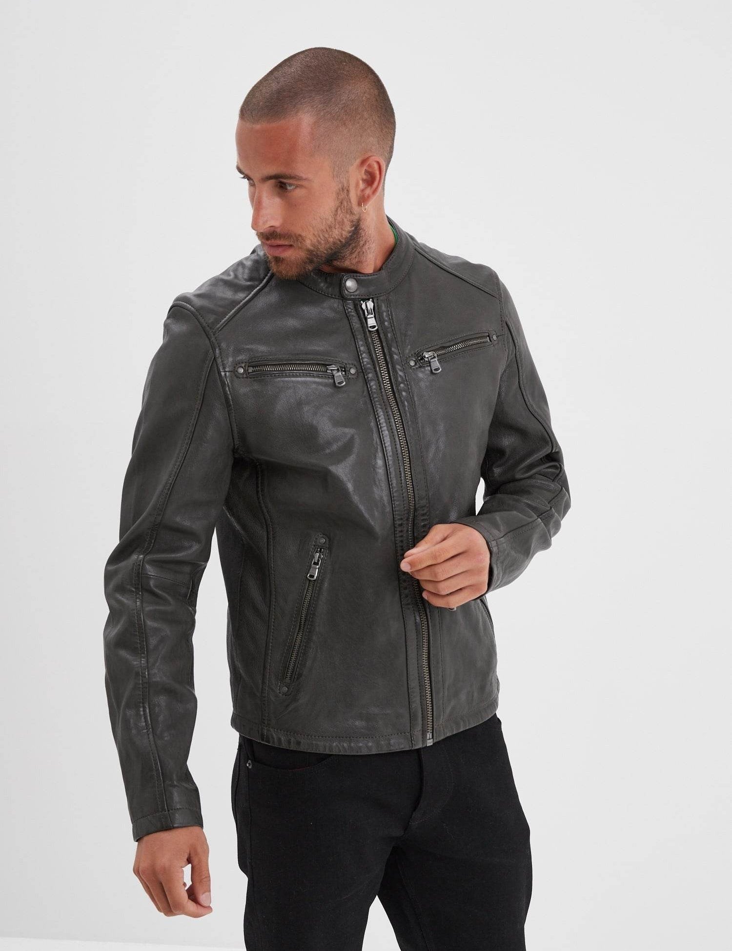 Gafino - Blouson cuir homme