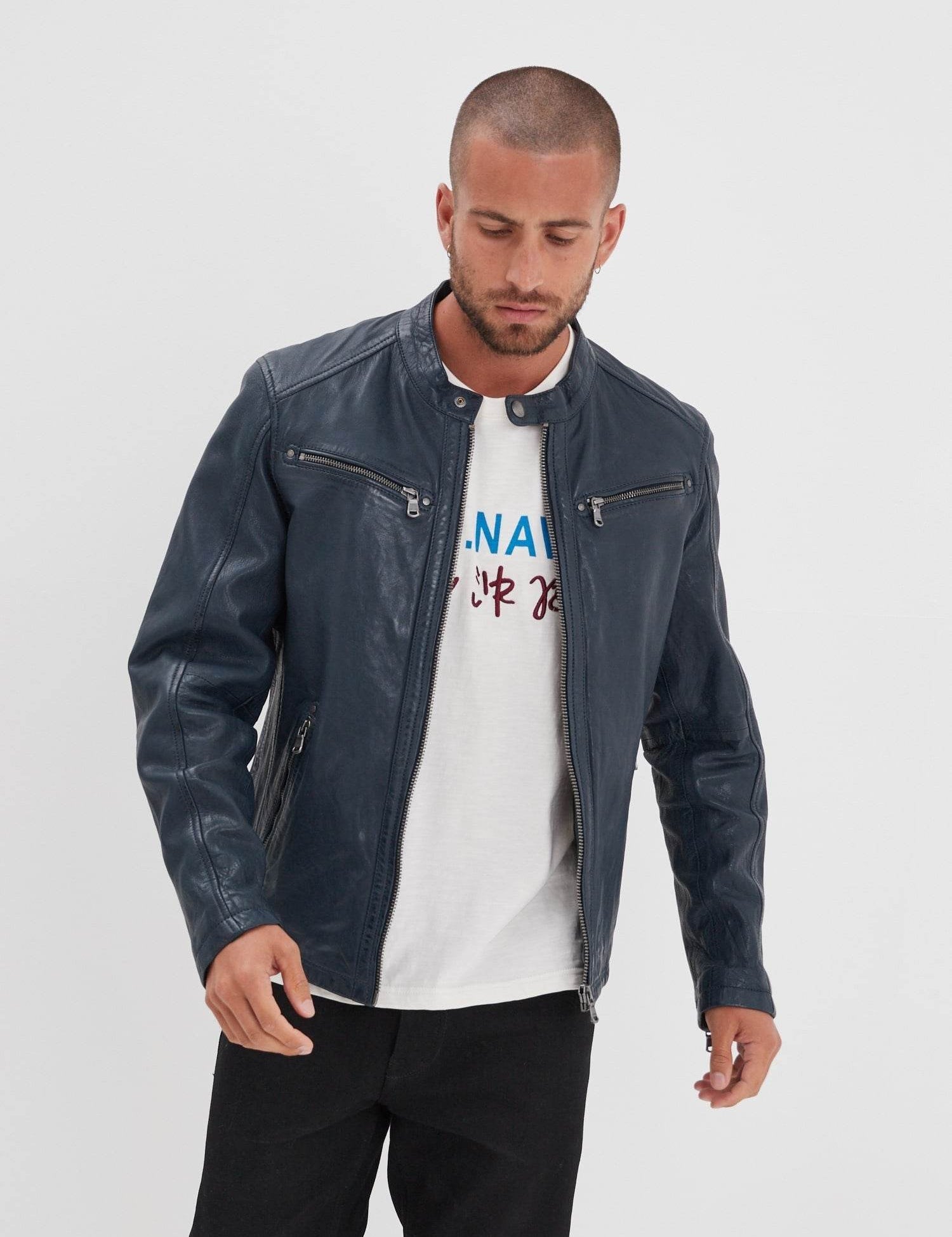 Gafino - Blouson cuir homme
