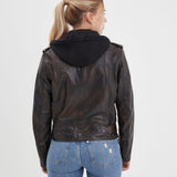 Line - Blouson cuir rock femme