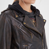 Line - Blouson cuir rock femme