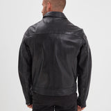 Mick - Blouson cuir rétro homme