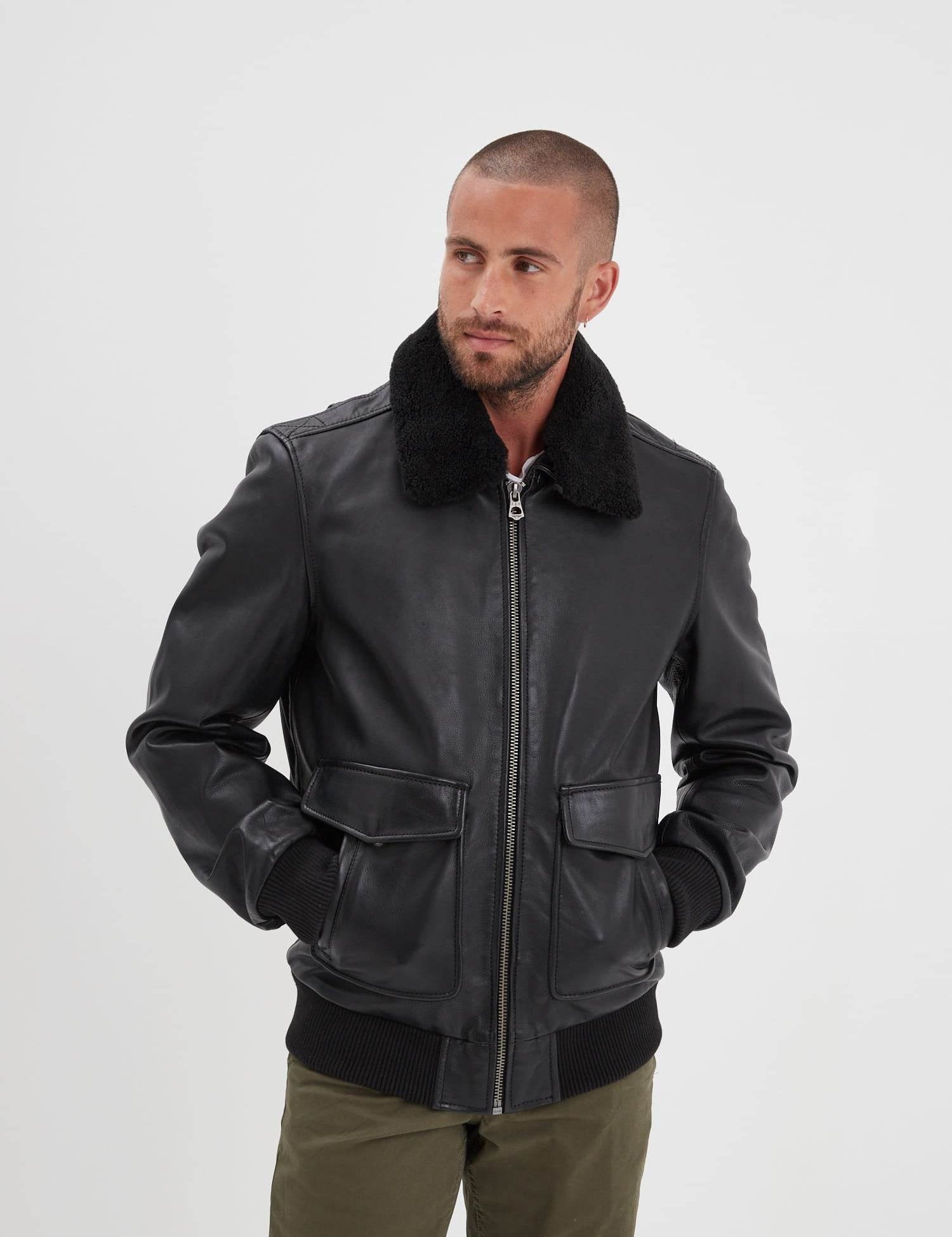 Mirage - Blouson aviateur cuir homme
