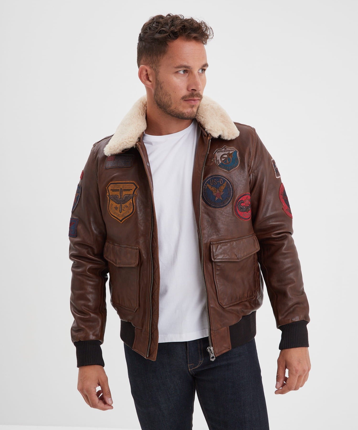 Mythic - Blouson air force cuir homme