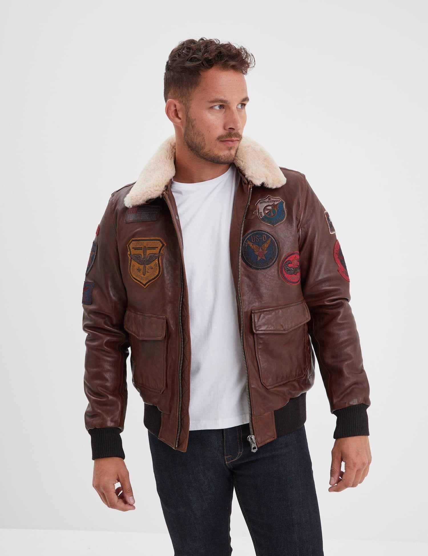 Mythic - Blouson air force cuir homme
