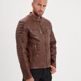 Cruces - Blouson motard cuir homme