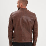 Cruces - Blouson motard cuir homme