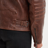 Cruces - Blouson motard cuir homme