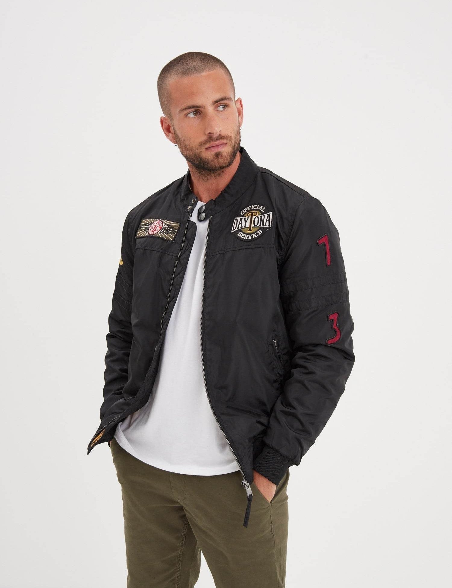 Kanab - Nylon motorcycle bomber jacket