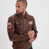 Duluth - Blouson aviateur cuir homme