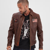 Duluth - Blouson aviateur cuir homme