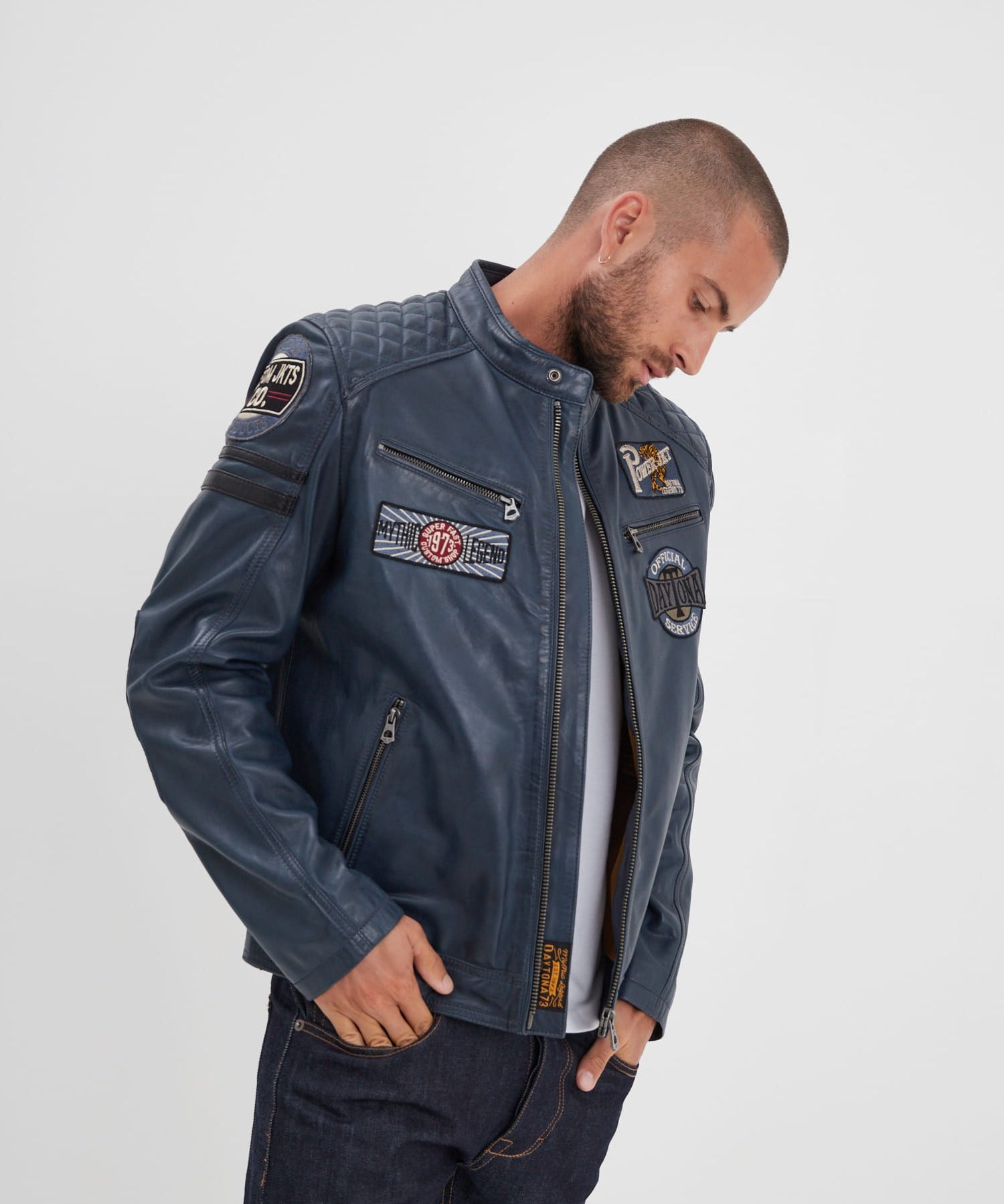 Walkor - Blouson cuir motard