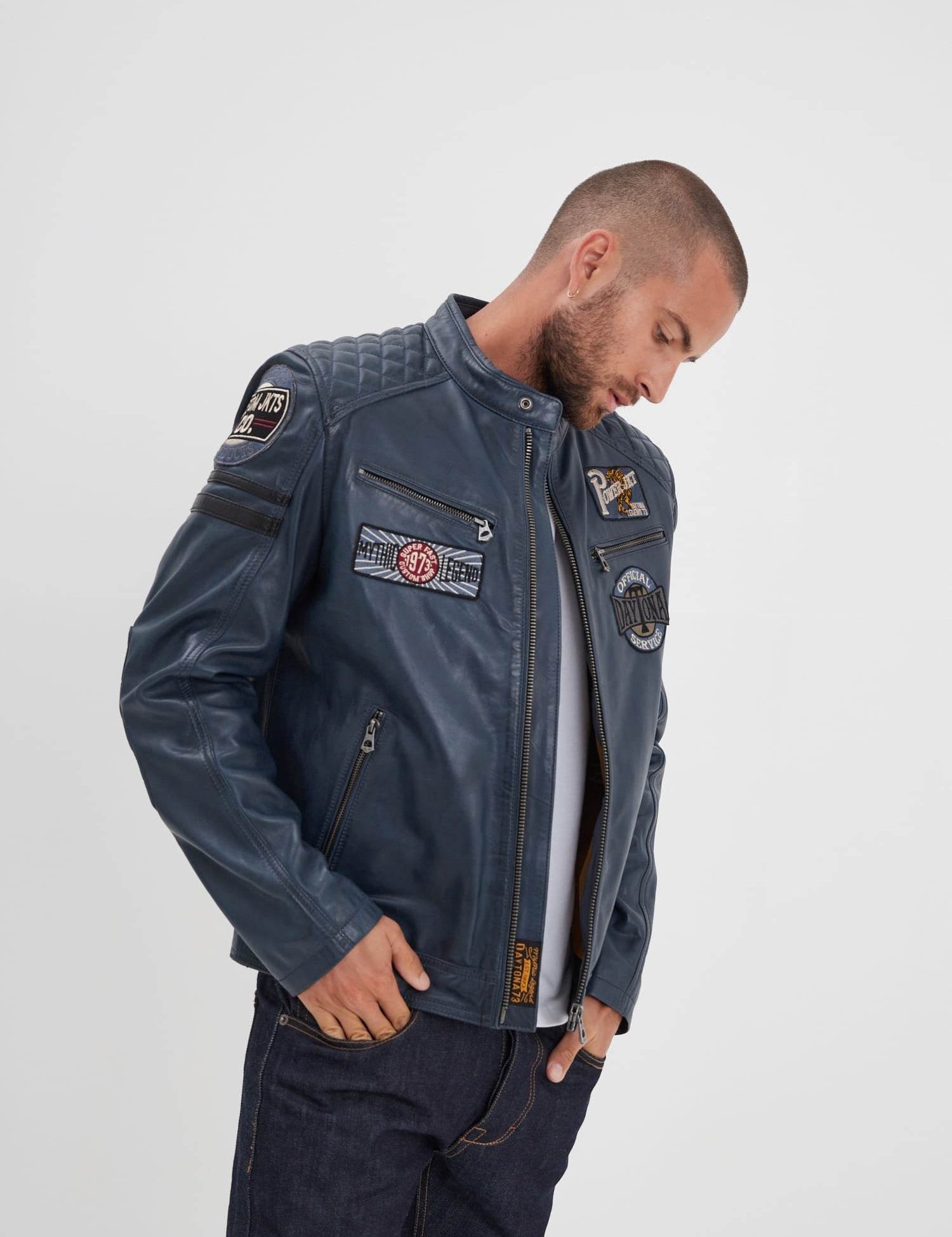 Walkor - Blouson cuir motard
