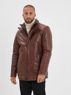 Moose - Veste cuir vintage homme