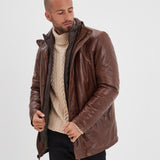 Moose - Veste cuir vintage homme