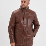 Moose - Veste cuir vintage homme