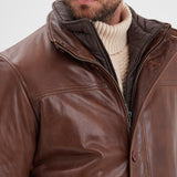 Moose - Veste cuir vintage homme