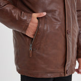 Moose - Veste cuir vintage homme