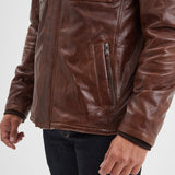 Crowell - Veste vintage cuir homme