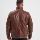 Crowell - Veste vintage cuir homme