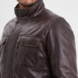 Crowell - Veste vintage cuir homme