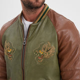 Hanks - Bomber cuir style japonnais